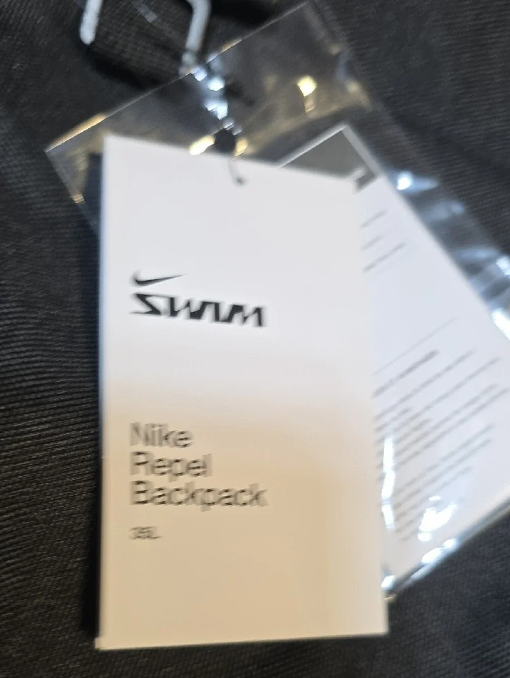 Nike Black Backpack with White Swoosh - Men's Everyday Pack